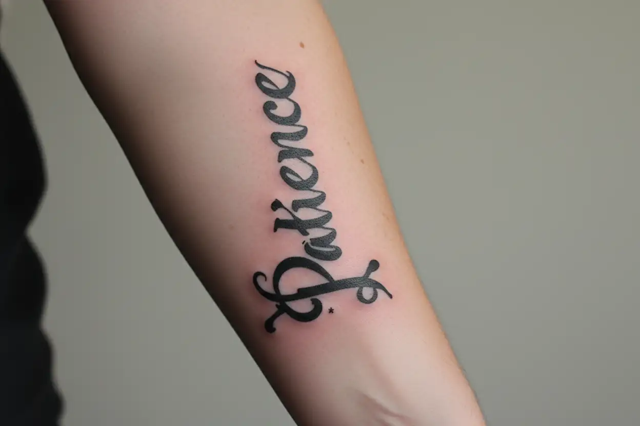 "Patience" tattoo design idea