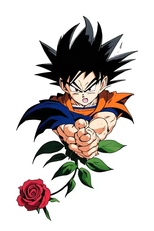 roly, trunks, goku black rose’, zamasu dragon ball z mashed up with Uta, zoro from one piece with dragon balls tattoo design idea