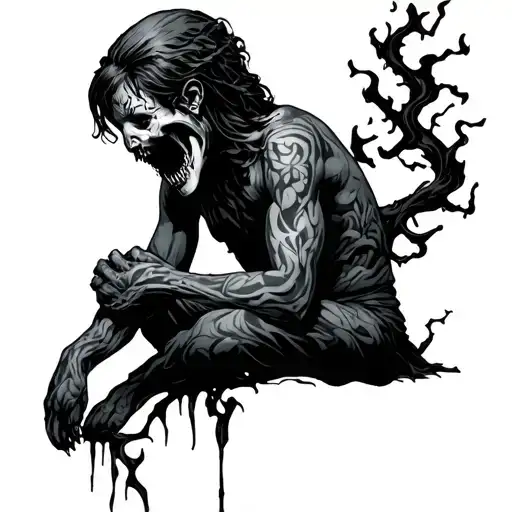 living in a PTSD Hell and still living in it tattoo design idea