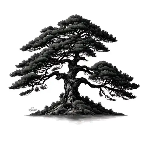 Cypress Tree tattoo design idea
