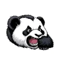 angry panda tattoo design idea