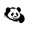 angry panda tattoo design idea