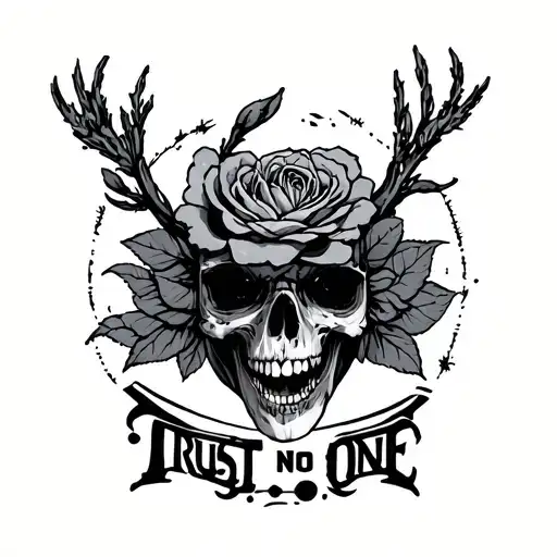 Trust No One tattoo design idea