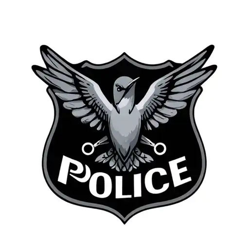 hummingbird infinity police badge #116 tattoo design idea