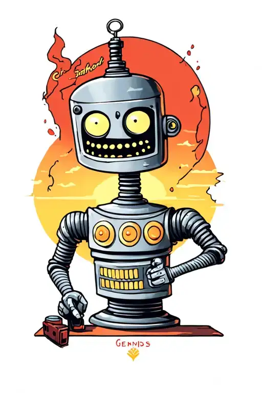 Bender Futurama tattoo design idea