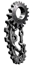 sprocket and chain tattoo design idea