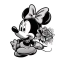 minnie mouse tattoo design idea
