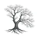 oak tree tattoo design idea