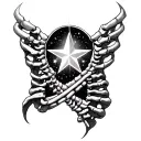 The Spine Ladder with a Falling Star tattoo design idea