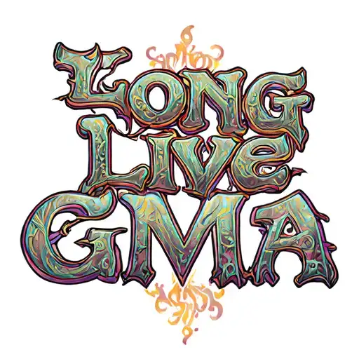 "Long Live GMA" Medium tattoo design idea