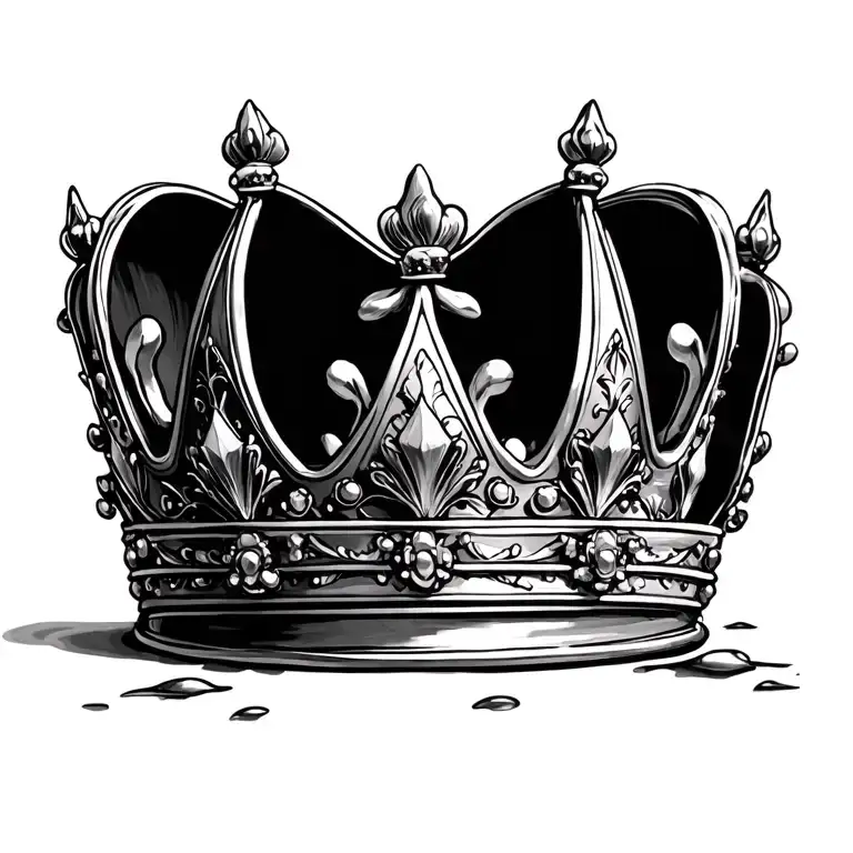 princess crown tattoo design idea