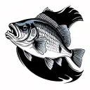 sea bass fish tattoo design idea