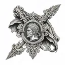 roman empire arm sleeve tattoo design idea