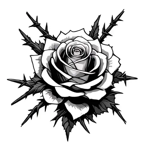 Barbed wire for a slave's rosett tattoo design idea