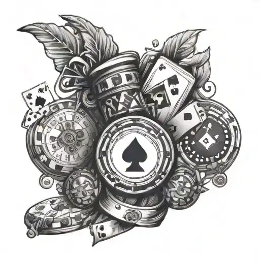 life a gamble tattoo design idea