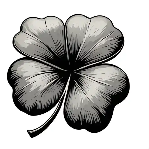 Five Leaf Clover tattoo design idea