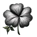 Five Leaf Clover tattoo design idea