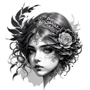 Malenia Elden Ring Bust tattoo design idea