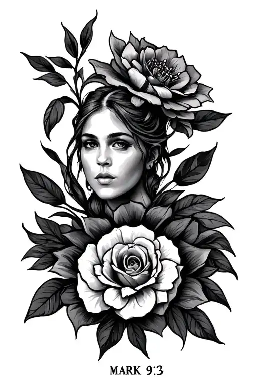 Mark 9:23 written tattoo design idea