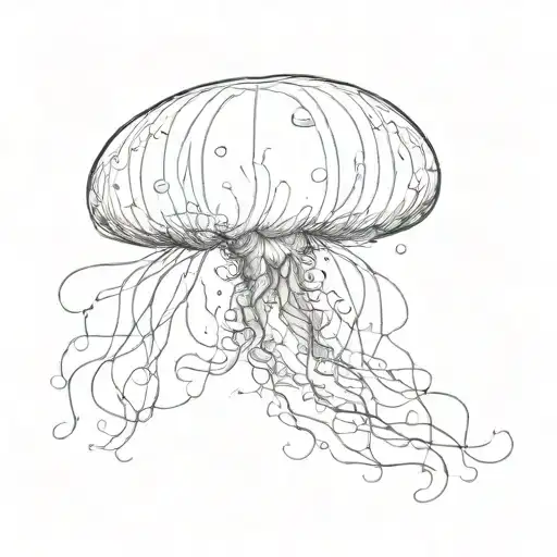 A blurry jellyfish, unusual tattoo design idea