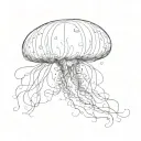 A blurry jellyfish, unusual tattoo design idea