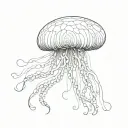 A blurry jellyfish, unusual tattoo design idea