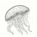 A blurry jellyfish, unusual tattoo design idea