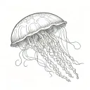 A blurry jellyfish, unusual tattoo design idea