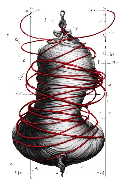 red string theory equations forming tattoo design idea