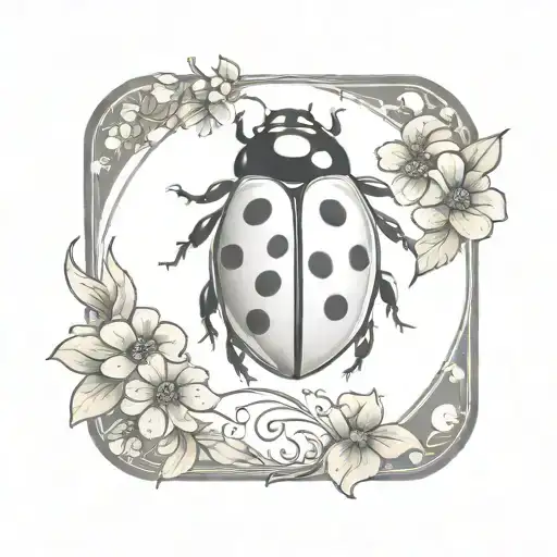 ladybird tattoo design idea