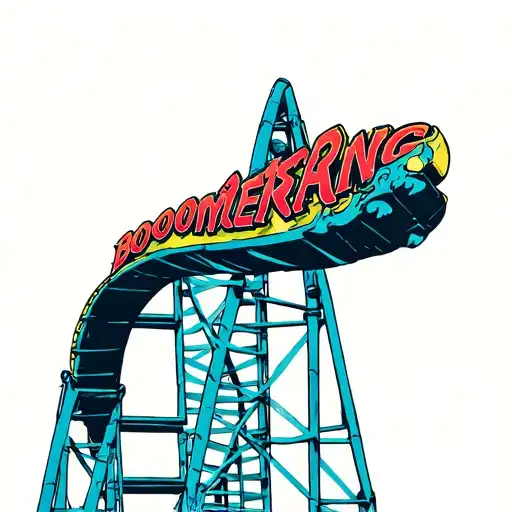 roller coaster called boomerang produced tattoo design idea