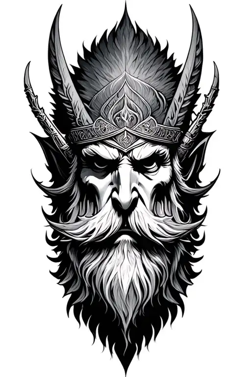 Odin tattoo design idea