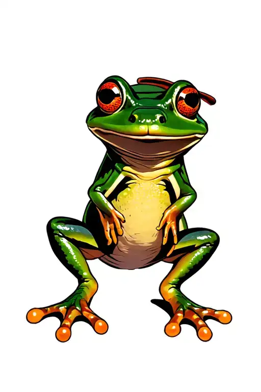 redneck frog tattoo design idea