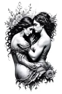 orpheus and eurydice tattoo design idea