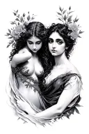 orpheus and eurydice tattoo design idea
