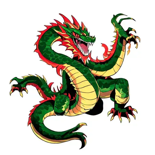 shenron dragon ball z tattoo design idea