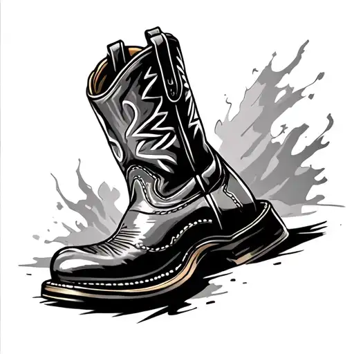 Cowboy Boot tattoo design idea