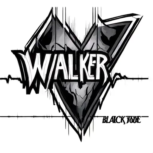 EKG lines with the name WALKER tattoo design idea