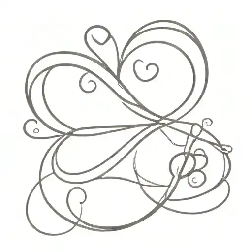 infinity symbol incorporating hearts symbolizing the phrase "I love you infinitely." tattoo design idea