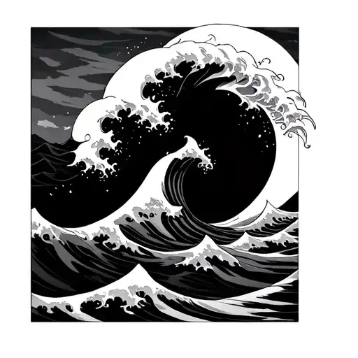Compas Neptun Waves tattoo design idea