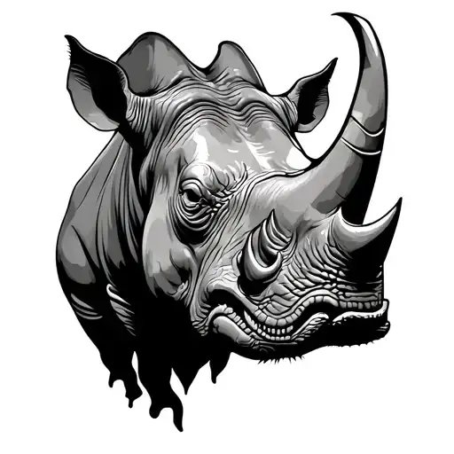 rhinoceros tattoo design idea