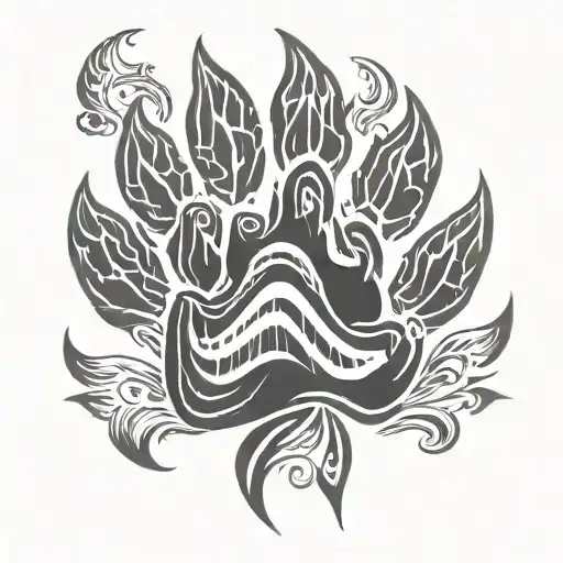 gay bear paw pride flag tattoo design idea