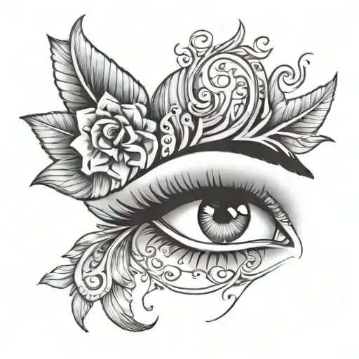 Above Eyebrow tattoo design idea