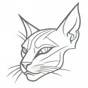 evil cat tattoo design idea