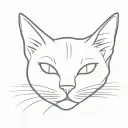 evil cat tattoo design idea