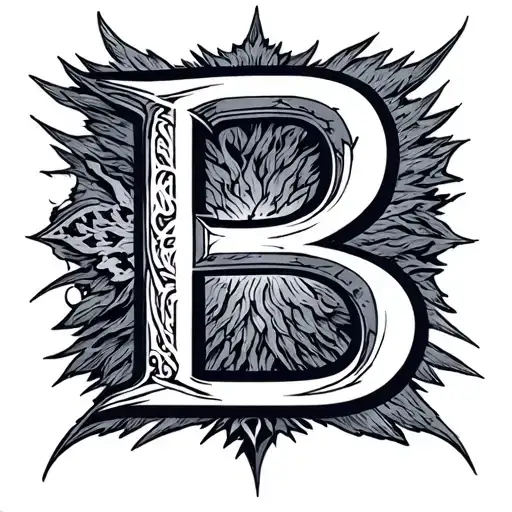 The Heroes Journey, The letter B tattoo design idea