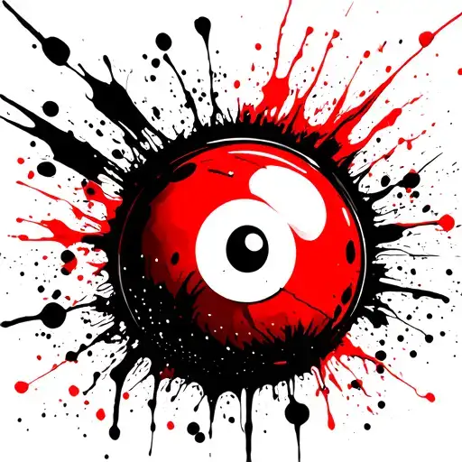8ball and sharigan eyeball tattoo design idea