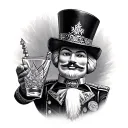 Johnnie walker man as a nutcracker tattoo design idea