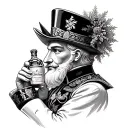 Johnnie walker man as a nutcracker tattoo design idea