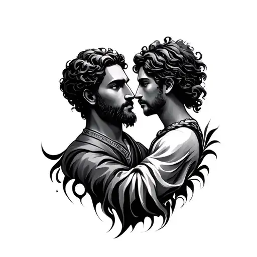 Father And Son Symbol tattoo design idea